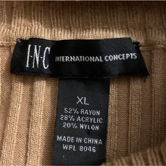 I.N.C. International Concepts Womens Ribbed Turtleneck Sweater Mocha Mousse XL - Picture 3 of 10